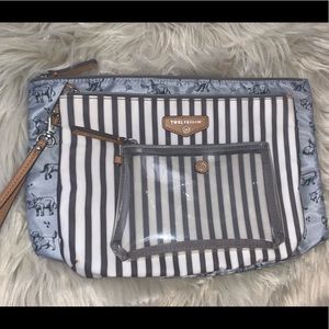 Twelvelittle trio pouch in stripe print